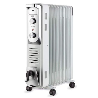 Fakir RF-09 Turbo Plus / Ölradiator mit 9 Rippen, Elektro-Heizung mit 4 Heizstufen,