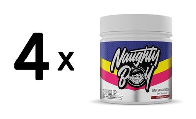 4 x Naughty Boy Pump, Tropical Punch - 400g