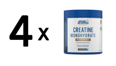 4 x Applied Nutrition Creatine Monohydrate Micronized - 250g