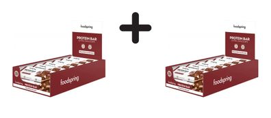 2 x foodspring Protein Bar Extra Chocolate (12x45g) Roasted Hazelnut