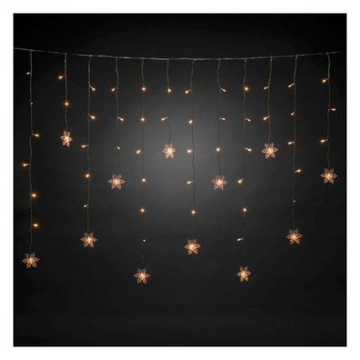 Konstsmide LED-Lichtervorhang, klar, Kabellänge: 10 m