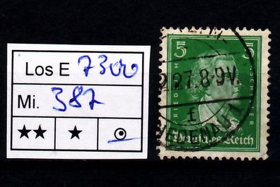 Los HB7300: Deutsches Reich Mi. 387, gest