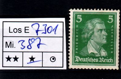 Los HB7301: Deutsches Reich Mi. 387 *