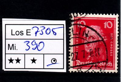 Los HB7305: Deutsches Reich Mi. 390, gest
