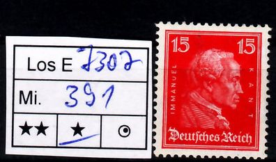 Los HB7307: Deutsches Reich Mi. 391 *