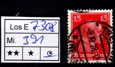 Los HB7308: Deutsches Reich Mi. 391, gest