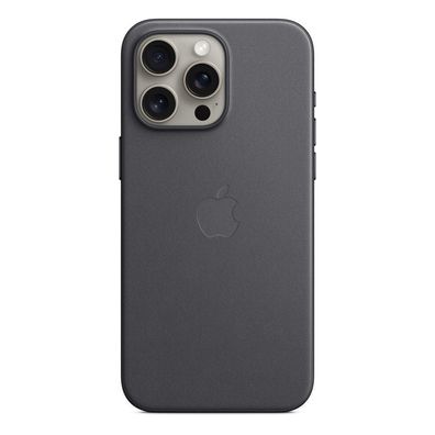 Apple iPhone 15 Pro Max Feingewebe Case schwarz mit MagSafe