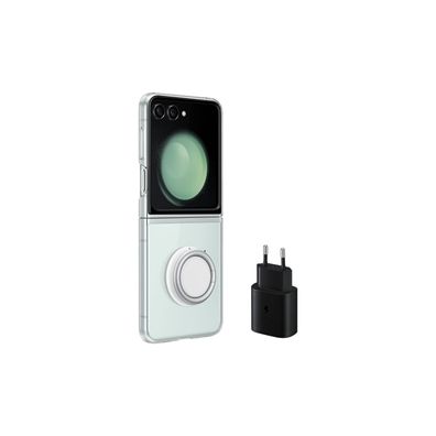 Samsung Galaxy Z Flip5 Starter Pack Clear Case und 25W Netzteil