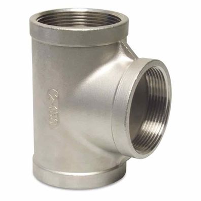 Edelstahl T-Stück V4A 90° mit 3 Innengewinde