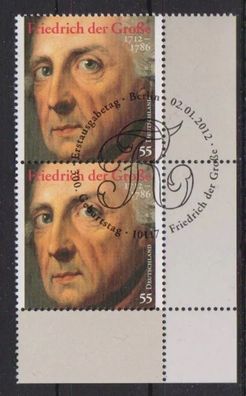 BRD 2012 gestempelt ESST senkrecht Paar MiNr. 2906 Friedrich dem Großen