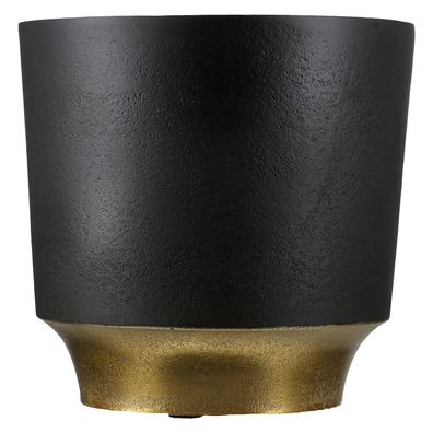 Gilde Übertopf, "Dora", Aluminium, schwarz, VE 2, H. 17.5 cm, D. 17.5 cm 69809