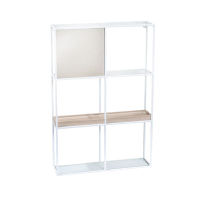 Gilde Regal, rechteckig, "Pure", Metall, weiß, VE 1, L. 12 cm, B. 50 cm, H. 75 cm