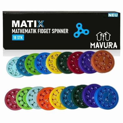 MATIX Mathematik Fidget-Spinner Anti-Stress Lernspielzeug Zahlen für Kinder