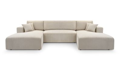 Wohnlandschaft Sofa Ecksofa U-form XXL PULA-U Schlafsofa Cord Bettkasten