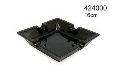 Zigarrenaschenbecher Schwarz Glas 4 Ablagen
