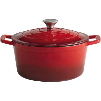 APS 5 Stars Kochtopf mit Deckel, Höhe: 115 mm, ø: 250 mm rot/creamy