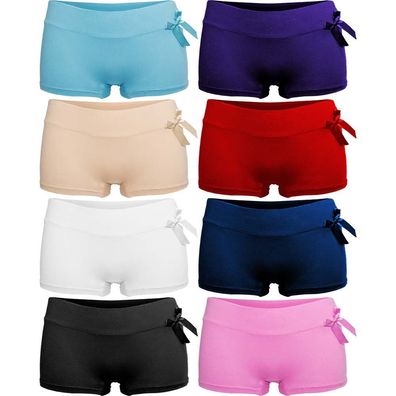6 Set Damen Hotpants Hipster Boxershorts Unterhose Baumwolle 8012Ribon