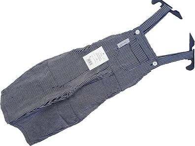 Lange Fischer Latzhose für Kinder mit blauen Streifen Maritim Größe 68