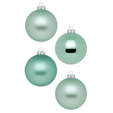 Weihnachtskugeln 12 Stk 8cm Winter Jade Inge-Glas