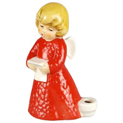 Goebel Porzellan 4204314 Figur Kerzenhalter singender Engel H 14 cm