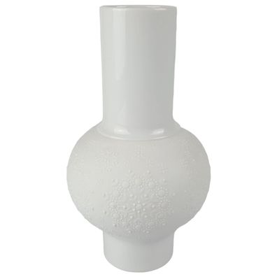 Vase Blumenvase H & G Selb Heinrich matt weiß glasiert