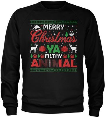 Hybris Merry Christmas Ya Filthy Animal Sweatshirt SH-3-16088-H71-1