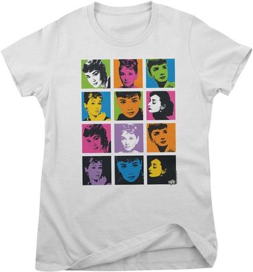 Audrey Hepburn Damen Pop Art Girly Tee RD-5-HOL003-DTG