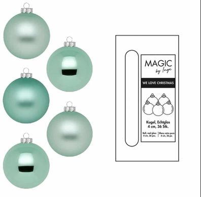 Weihnachtskugeln 36 Stk 4cm Winter Jade