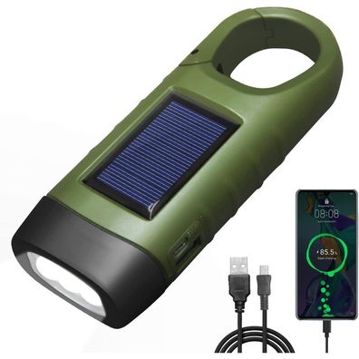 LED Taschenlampe USB Taschenlampe Solar Wiederaufladbare Taschenlampe