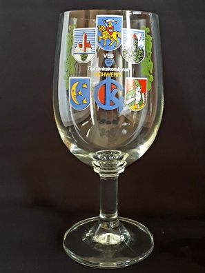 Bierglas CK VEB Getränkekombinat Schwerin ca. 16 cm hoch