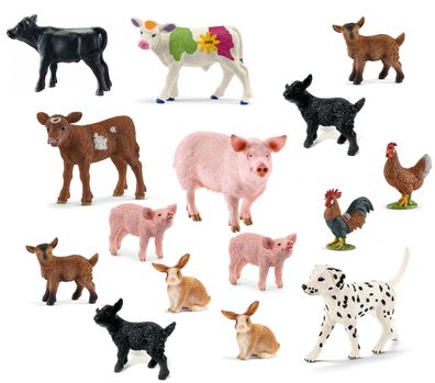 Schleich Tierfiguren Bauernhof Set 15 Tiere Spielzeug Tiere Bauernhof Kinder