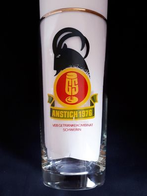 Bierglas GS Anstich 1976 VEB Getränkekombinat Schwerin