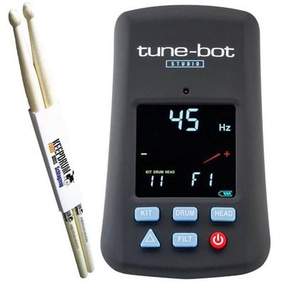 Tune-Bot Studio Schlagzeug Stimmgerät mit Schlagzeugstöcken