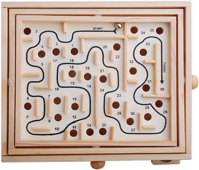 Kinder Educational Labyrinth Spielzeug 3D Labyrinth Holz Puzzle-Spiel Labyrinth