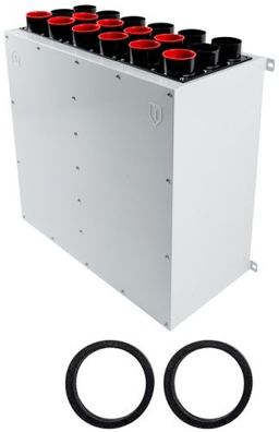 Wolf Luftverteiler DN160 für CWL-F-300 2x9 Stutzen DN75/63 mit 5 Rohrkappen 2577607