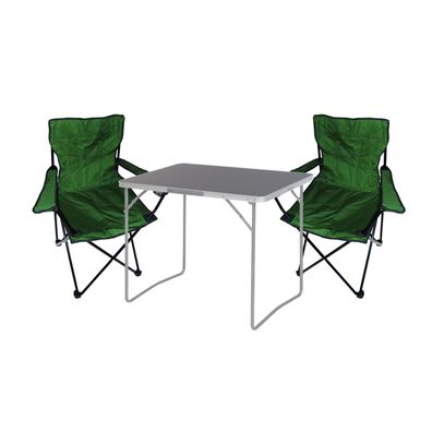 3tlg Campingmöbel Set Anglerstuhl Campingtisch klappbar Tragegriff L80xB60xH68cm