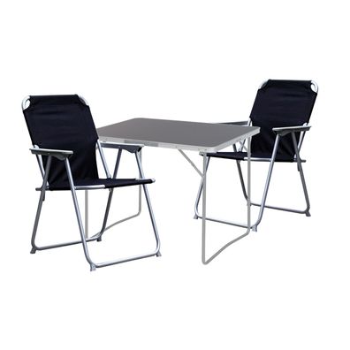3er Set Outdoormöbel Campingmöbel Set Camping Stuhl Aluminium Tisch klappbar