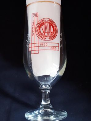 Bierglas 30 Jahre BSG Stahl Eisenhüttenstadt 1950-1980