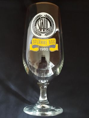Bierglas BSG Stahl Eisenhüttenstadt 30 Jahre BSG 1980