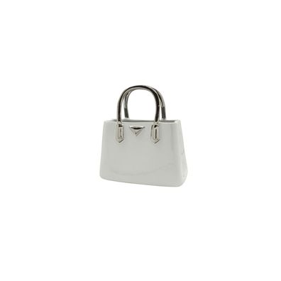 Gilde Vase, Handtasche, "Milano", Keramik, weiß, VE 2, L. 11.5 cm, B. 24.5 cm, H