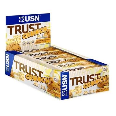 USN TRUST Crunch Bars 12x60g White Chocolate Cookie Dough