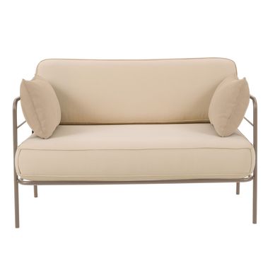 Selsey Preggel - Garten-Sofa, 116 cm, wasserabweisend, beige/beiges Gestell