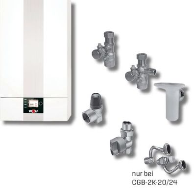 Wolf Paket Brennwerttherme CGB-2-24 BM-2, Aufputz 8615010F11