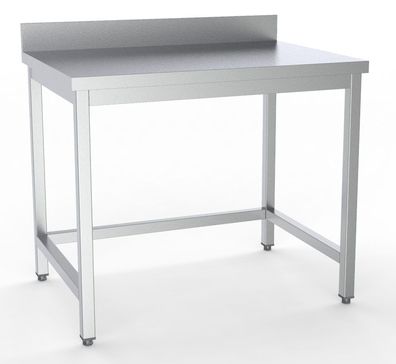 Gastronomie Combisteel Arbeitstisch offener Unterbau Aufkantung Selbstmontage