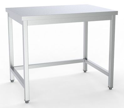 Gastronomie Combisteel Arbeitstisch offener Unterbau Selbstmontage Edelstahl