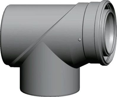 Wolf Revisions-T-Stück DN110/160 konz. 87 Grad, 250 mm, weiß, aus PP 2651543
