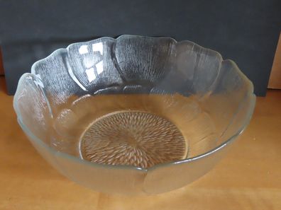 Schale Schüssel Salatschale Kompottschale Blattmuster Arcoroc ca.22,5 cm Ø