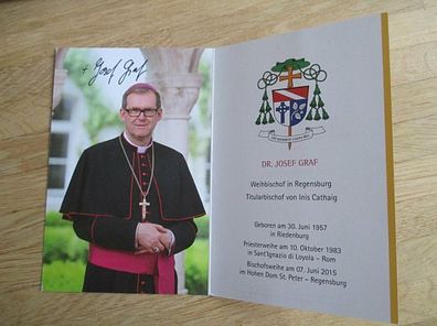 Weihbischof von Regensburg Dr. Josef Graf - handsigniertes Autogramm!!!