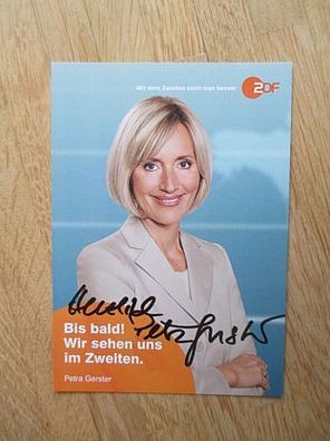 ZDF Fernsehmoderatorin Petra Gerster - handsigniertes Autogramm!!!