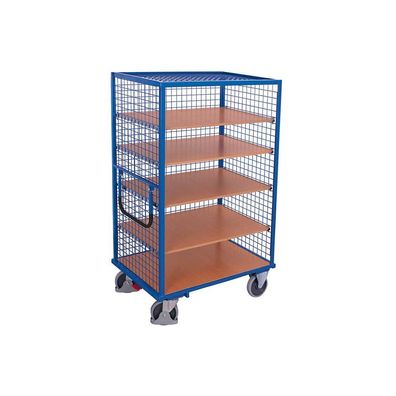 Etagenwagen mit 1 festen und 4 variablen Böden + EasySTOP Typ M